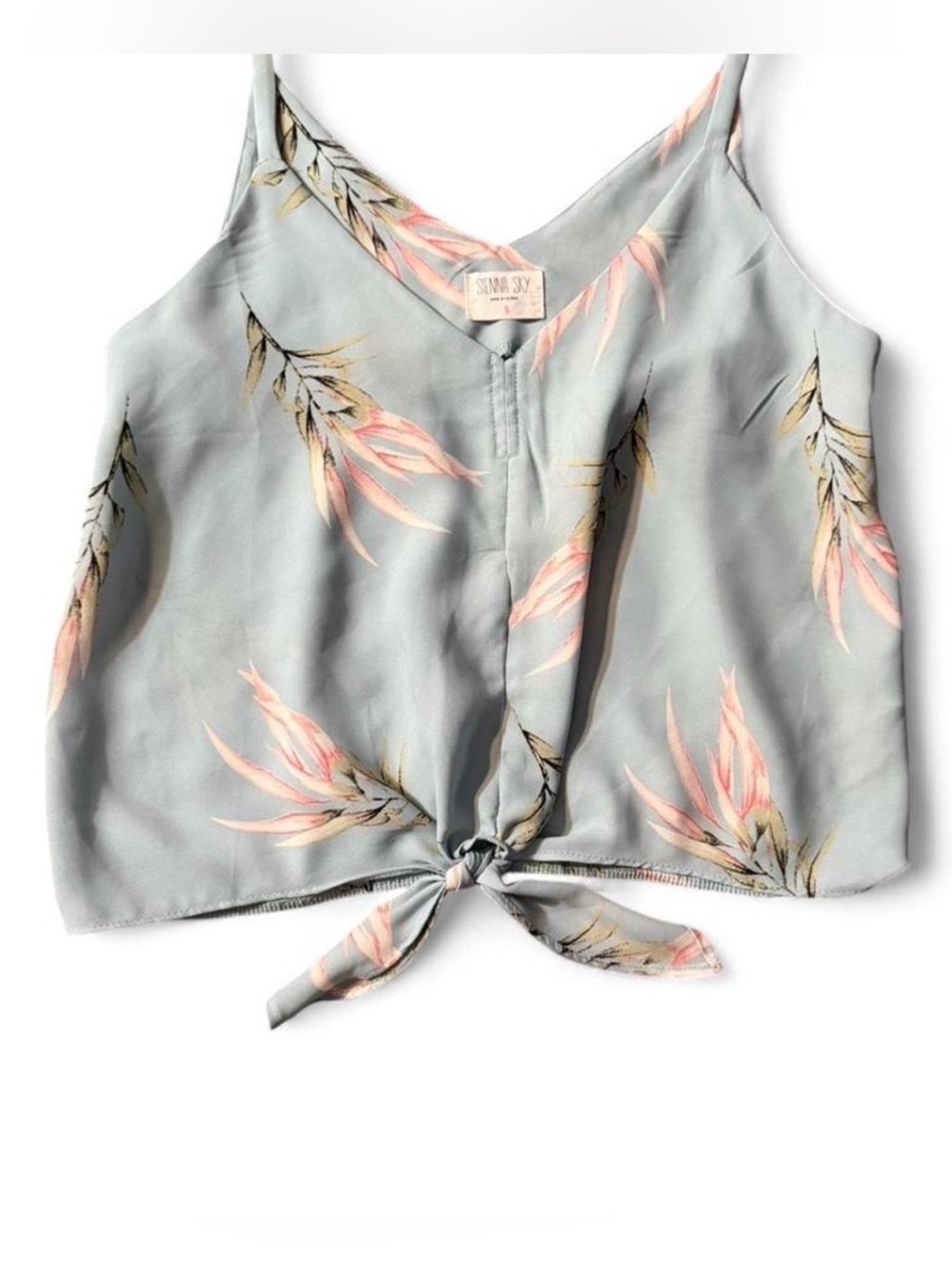 Sienna Sky Floral Tank Top Sz Small Cottagecore Coastal Coquette Fairy Beachy